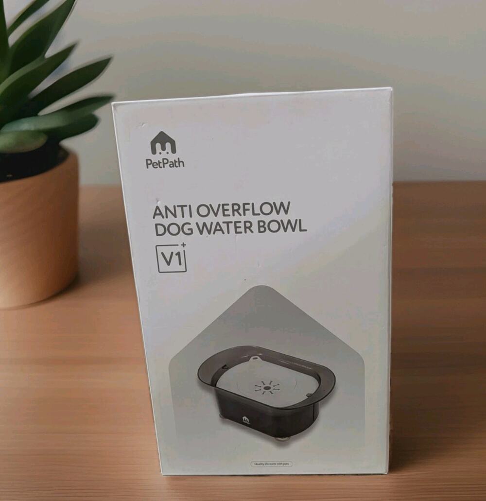 PetPath Anti-Overflow Dog Water Bowl V1+ No Spill Slow Feeder Floating Disk 2.2L